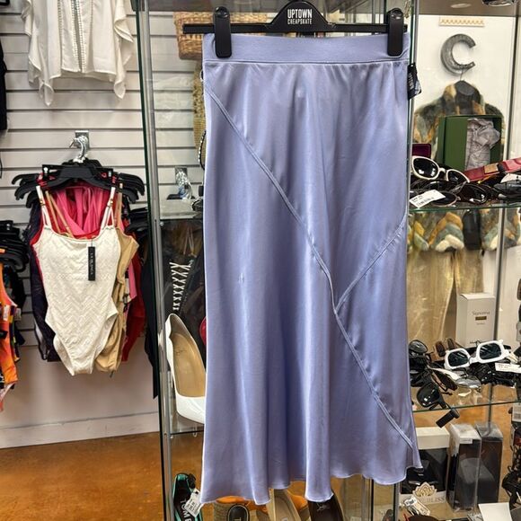 ATM Lavender Midi SILK Skirt - Picture 1 of 9